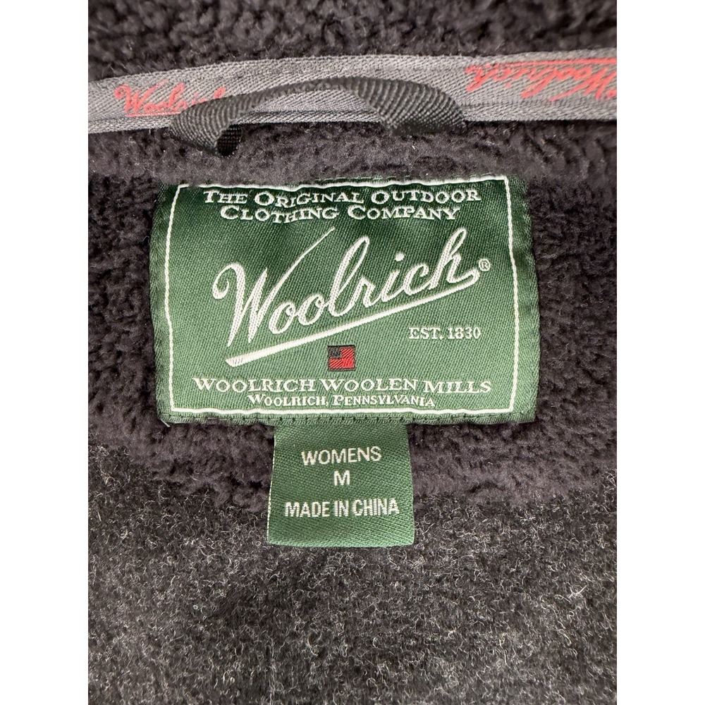 Woolrich Check Plaid Wool Blend Hooded Jacket Women's Size Medium 15123 - Picture 3 of 13